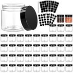 50 Pcs Clear Plastic Round Jars with Lids, 2oz/60ml Leak-Proof Cosmetic Storage Containers for Kitchen Use, Travel,Beauty Products, Cream, Scrubs, Bath Salt