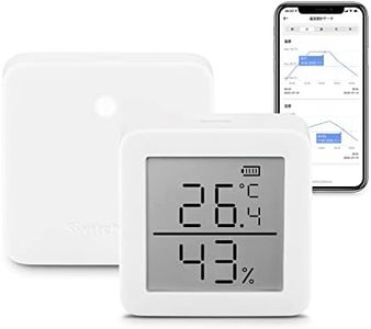 SwitchBot WiFi Hygrometer Thermometer with Hub, Indoor Wireless Temperature Humidity Sensor Monitor with App Control, Notification Alert,Compatible with Alexa, Google Home, IFTTT