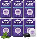 BURST Expanding Dental Floss (Mint Eucalyptus/240 Yards) | Stain Absorbing & Woven with Xylitol Coating to Fight Cavities | Vegan | Paraben Free