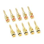 PATIKIL Banana Plugs Speaker Banana Plugs Open Screw Type 4mm Gold-Plated Copper Red Black for Speaker Wires, Sound Systems, Video Receivers, Home Pack of 10