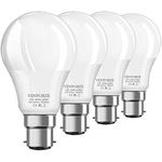 Venforze Bayonet Light Bulbs 150 Watt Equivalent, 15W A60 B22 LED Bulbs, Super Bright 1600LM, Daylight White 6000K, BC Energy Saving Bulbs, Non-dimmable, 4P