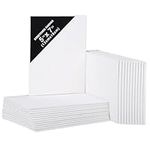 Belle Vous Blank Canvas (24 Pack) - 13 x 18cm (5 x 7 inches) - Small Pre Stretched Canvas Panel Boards - Suitable for Acrylic and Oil Painting Also for Sketching and Drawing