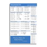 Trigonometry laws and identities Maths Education Chart Poster (Size: 13" x 19")