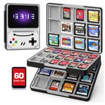 MoKo 60 Slots Game Card Case for Nintendo Switch/Switch OLED/3DS/2DS, Portable 3DS Game Case, 24 Slots for 3DSXL/DS/DSi Cards & 36 Slots for SD Cards w/ Magnetic Closure, Game