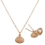 MEENAZ Pendant For Girls Women Ladies girlfriend Wife Moti Shell Pearl Necklace locket long chain Rose gold Shell Necklace diamond ad cz Pendants chains western Valentine gifts Birthday lovers -356