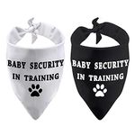 Funny Dog Bandana Baby Security in Training Triangle Printed Bibs Pet Scarf (Baby Security in Training)