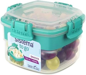 Sistema Snacks TO GO recipiente para guardar alimentos | 400 ml | Tarrina pequeña para aperitivos con compartimentos | Sin BPA | colores surtidos