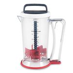 Zyliss E970050U Smooth Blend Mixer and Dispenser, Plastic, Clear/White/Grey/Red