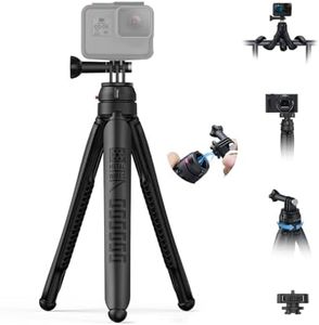 Flexible Tripod for Action Camera DJI insta360 - ULANZI Go Quick II Tripod Mount Quick Release I 360° Panoramic Rotation I Bendable Legs Lightweight Portable Stick Compact Cam Vlog Accessories