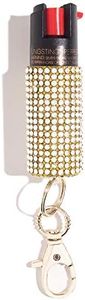 BLINGSTING Pepper Spray Keychain for Women Gold
