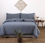 Ravaiyaa - Attitude is everything Solid/Plain Bedding Quilt Rajai Cover 100% Duvet Cover with 2 Pillow Cover Set (King, Grey)