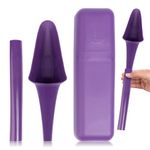 SHEWEE Flexi + Case – Reusable Pee Funnel – Flexible, Larger Version of The Original Female Urinal Since 1999! Quickly, Easily and Discreetly, Wee Standing Up. Comes with Pipe and Case – Purple