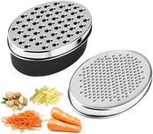 Cheese Grater with Food Storage Container and lid,Vegetable Chopper，Shredder for Cheese & Vegetables (Black)