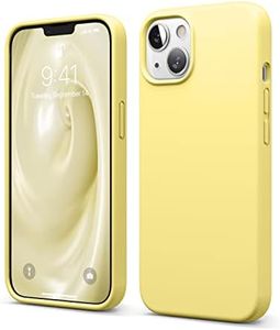 elago Liquid Silicone Case Compatible with iPhone 13 Case (6.1"), Premium Silicone, Full Body Protection - 3 Layer Shockproof Phone Cover, Anti-Scratch Soft Microfiber Lining (Yellow)