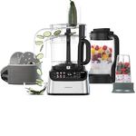 Kenwood MultiPro OneTouch FDM73.850SS, Food Processor and Blender Multifunctional with 13 Accessories, Variable Speed and Pulse Function, Integrated Scale, Dishwasher Safe, 1000W, Silver