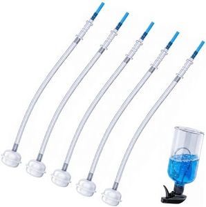 Flexible 360° Spray Bottle Adapter with Weighted Tube, Universal Fit Sprayer Nozzle Replacement for Upside Down Spraying, Flexible Dip Tube Attachments for Car Detailing & Cleaning (5 Pack)