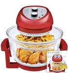 Big Boss Air Fryer, Large 16 Quart Oil-Less AirFryer with Built in Timer, Air Fryers, Dishwasher Safe, Friteuse a Air Chaud, Includes 50+ Recipe Book - Red…