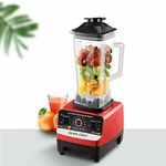 Blender Smoothie Maker, 1200W – Powerful Jug Blender for Kitchen, 2L Container with 2 Cups, 6 Sharp Blades, 48,000 RPM High-Speed Jug Blender, Professional Mixer for Ice & Nuts (RED)