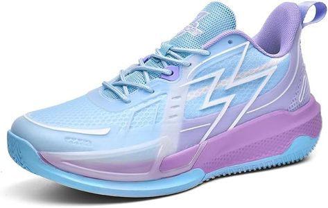 Women Basketball Shoes Fashion Sneakers Comfortable Non Slip Outdoor Sport Volleyball Shoes BluePurple Size 8