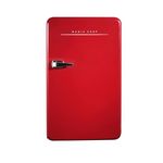 Magic Chef 3.2 Cu Ft Compact Refrigerator - Manual Defrost Retro Refrigerator, Red