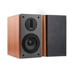 SAMTRONIC Passive Bookshelf Speakers 5.25" High Output Woofer and 4 inches Ribbon Tweeter Wood Color, Pair - Needs Amplifier or Receiver to Operate Brown (Brown)