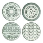 Royal Doulton Ellen DeGeneres Charcoal Grey 40030157 Accent Side Plates 21cm, Set of 4, Porcelain