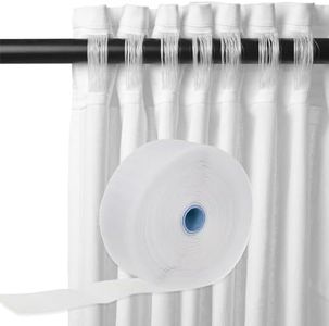 Byour3 - Cinta Ondulada para Barra De Cortina - Cinta Ondulada Transparente para Palos Cintas para Dobladillo de Cortina Interior con Hilos de Nailon Cortinas con Cinta (Ola Transp, 5 Metros)
