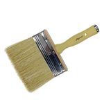 Magimate Deck Stain Brush 5-inch Staining Applicator Paint Brush for Walls Masonry Shed and Fence, Soft Blending Bristle Paintbrush Wide and Thick Attachable Threaded Painting House Brush