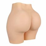 CRODRES Silicone Pants Artificial Fake Buttocks Enhance Underwear Padded Push Up Panties Butt Shaper Control Shorts for Cosplay,Wheat colored