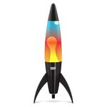 Blob Lamps Sunset Rocket Liquid Motion Lamp Black Matt Metal Base & Cap 17” White Wax Multi-Coloured Glass Magma Lamp Mood Light