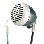 Superlux D112C Omnidirectional Dynamic Microphone – Hi-Z Vocal Mic for Blues/Harmonica, Volume Control, 6.3mm Connector & 6m Cable, Plug into Guitar Amps, Live Performance, Vintage Bullet Mic Design