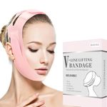 MASIKA Soft Silicone Chin Strap for,Double Chin Reducer， V Line Lifting Mask,chin lift，Women Facial lifting strap,Pink