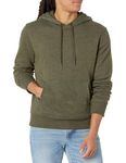 Amazon Essentials Men's Hooded Fleece Sweatshirt (Available in Big & Tall), Olive Heather, L