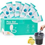 50 Packets Poo Gel for Portable Toilet, Camping Toilet Powder for Potty Bags, Eco Absorbent Gel, Portable Toilet Gel Packets for Outdoor Recreation Camping Supplies (50 Packets)