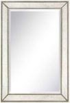 Empire Art Direct Solid Wood Frame Wall Mirror, 1"-Beveled Center Antique Mirror for Bathroom, Bedroom, Living Room, Ready to Hang, 24" x 36", Champagne