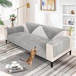 SHANNA Soft Chenille Sofa Cover 1/2/3/4 Seater, 2024 New Universal Non-Slip Corner Sofa Cover L Shape Solid Thick Textured Sofa Slipcovers for Living Room(Grey, 70 * 70cm Armrest or Backrest)