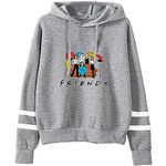 Elehui Fashion Friend Sweatshirt Hoodie Friend TV Show Merchandise Women Graphic Hoodies Pullover Funny Hooded Sweater Tops Clothes Grey M