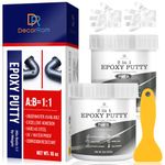 Epoxy Putty - 16oz / 450g Pool Putty, 2 in 1 Underwater or Above Fast Repair, Fix Leaks, Cracks, Filling, Sculpting - 2 Part Epoxy Sculpt Clay for Metal, Tile, Concrete, Plastic, Ceramics (Grey)