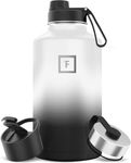 IRON °FLASK Sports Water Bottle - 64 Oz 3 Lids (Wide Spout Lid), Leak Proof - Stainless Steel Gym & Sports Bottles for Men, Women & Kids - Double Walled, Insulated Thermos, Mothers Day Gifts for Mom