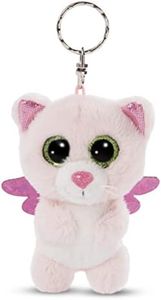 NICI Schutzengel Schlenker 9cm Glubschis Porte-clés Ange Gardien 9 cm Chat Glowy Malli, 47833, Rose Bonbon