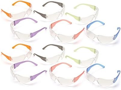 Pyramex Mini Intruder Safety Eyewear, Multi Colors / Clear-Hardcoated Lens (Pack of 12)