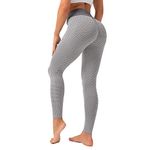 Ultimate Gym Leggings - High Waist, Tummy Control, Butt Lifting Yoga Pants for Women - Unmatched Features for an Exceptional Workout (S) Grey