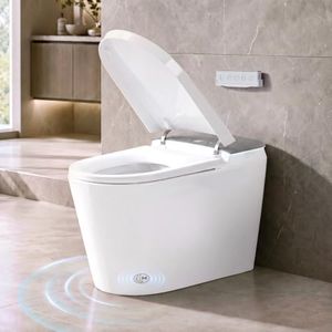 RekeSmt Smart Toilet Bidet with Built-in Tank and Pump, Auto Open Close Lid Smart Bidet Toilet, Foam Shield, Foot Sensor Operation, Auto Flush Elongated One Piece Electric Toilet RKS-X700 MAX