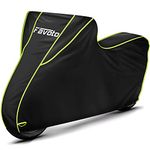 Favoto Motorbike Cover Waterproof Outdoor Motorcycle Cover 300D Oxford Cloth Durable All Season Protection Windproof with Lock-Holes Reflective Strip Fits up to 96.5 inch Motor Scooter (Green)