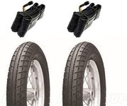 2 Bicycle Tyres Bike Tires - BMX/Freestyle - 10 x 2 - Bent Schrader Tubes