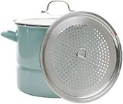 Kenmore Broadway Steamer Stock Pot with Insert and Lid, 16-Quart, Glacier Blue