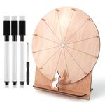 11.4 Inch Wedding Game Spinning Wheel, Wooden Prize Tabletop Spinner Erasable Raffle Spin The Wheel Game with Stand Roulette Wheel for Wedding Engagement Party School Family Games Baby Shower