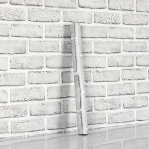 Anmon Peel and Stick Wallpaper 17.7" x 393.7",White Brick Wall Paper Self Adhesive 3D Faux Contact Paper,Removable Vinyl Film for Walls Backsplash Home Decoration