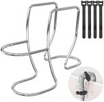 Adjustable Washing Machine Drain Hose Holder, 304 Stainless Steel Laundry Tub Hose Guide Clip, Universal Washing Machine Washer Drain Hose Holder Hook Fits All Drain Hose with 4PCS Cable Ties