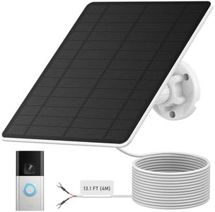 Solar for Ring Doorbell, Suitable for Battery Video Doorbell Plus, Ring Video Doorbell 3/3 Plus/4, Easy Installation & 360°Adjustable Mount, Water Proof, Fast Charging Cable